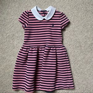 Ralph Lauren Stripe Dress w Peter Pan Collar